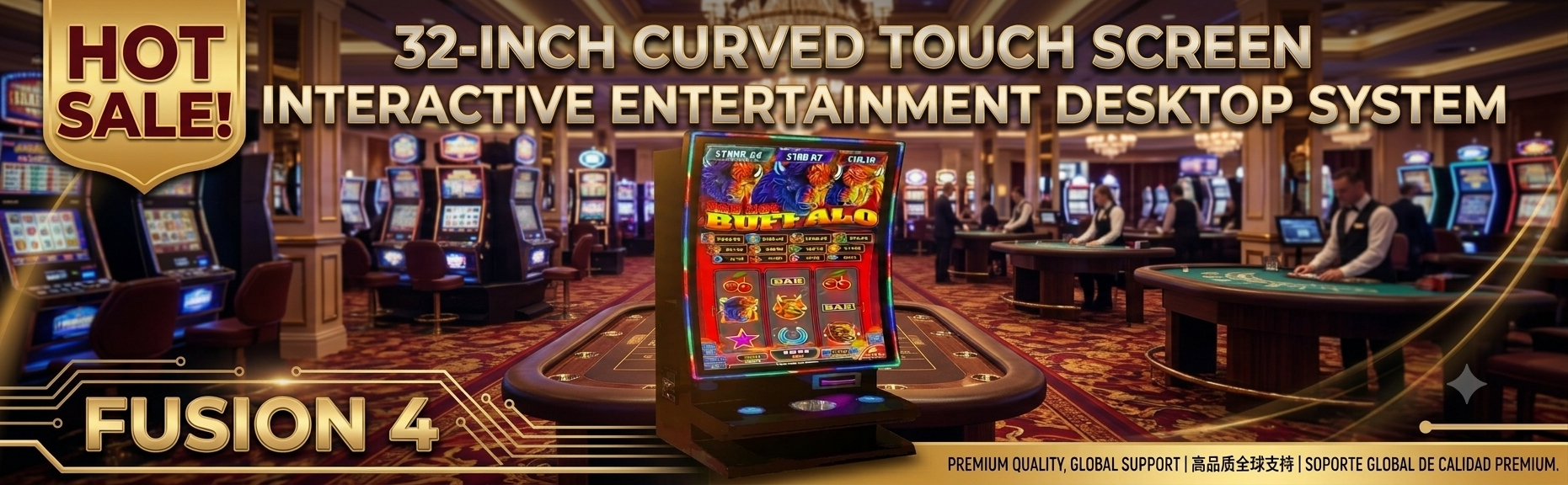 32-Inch Curved Touch Screen Interactive Entertainment Desktop