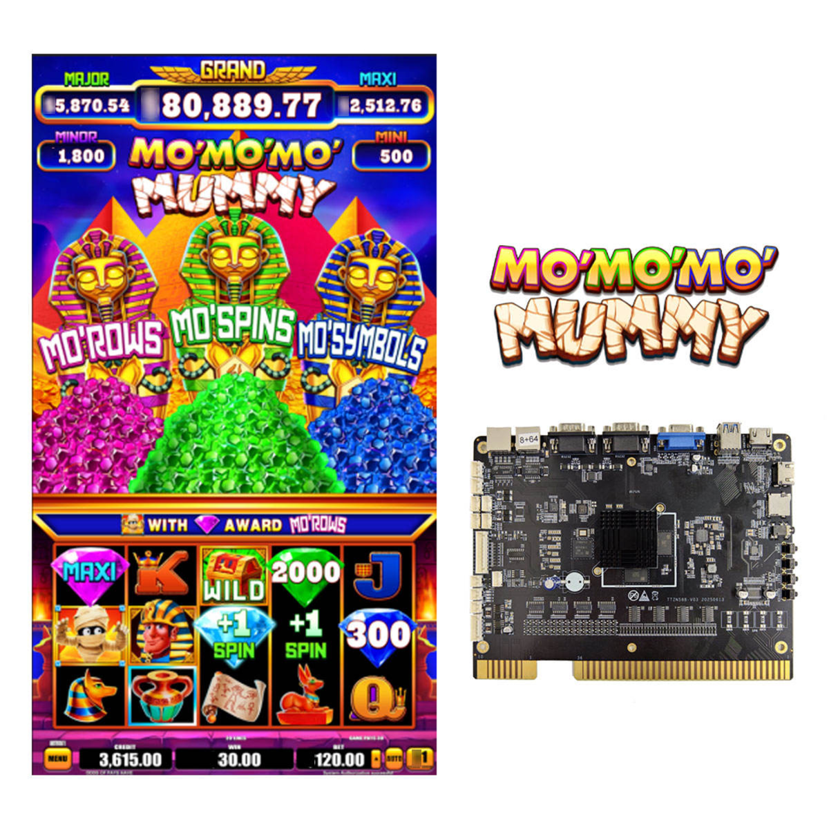 Wholesale Mo' Mo' Mo' Mummy Casino Gaming Skill PCB Slot Game Board Manufacturer – HomingGame Factory