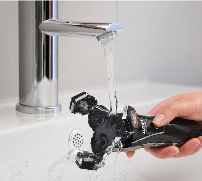 Smart LED Digital Display Electric Shaver – 3-Head Rotary Wet & Dry Cordless Shaving Machine with USB Fast Charging & Waterproof Body
