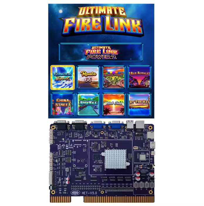 Ultimate Firelink 8-in-1 Multi-Game PCB | High-Performance Vertical Arcade & Slot Motherboard | HomingGame Factory Direct