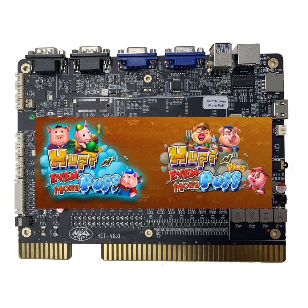 Huff N' Even More Puff Arcade Slot Machine Game Board | Premium Multi-Feature 243-Ways Slot PCB | HomingGame Factory Direct Wholesale