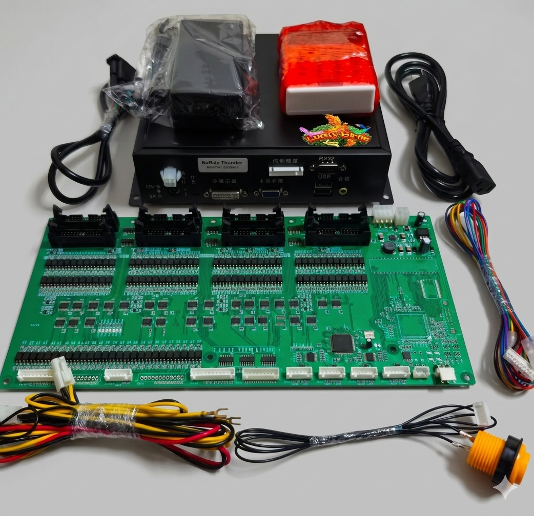 Lucky Birds Fishing Game Motherboard Kit | High-Performance Arcade Fish Hunting Conversion PCB & Software | HomingGame Factory