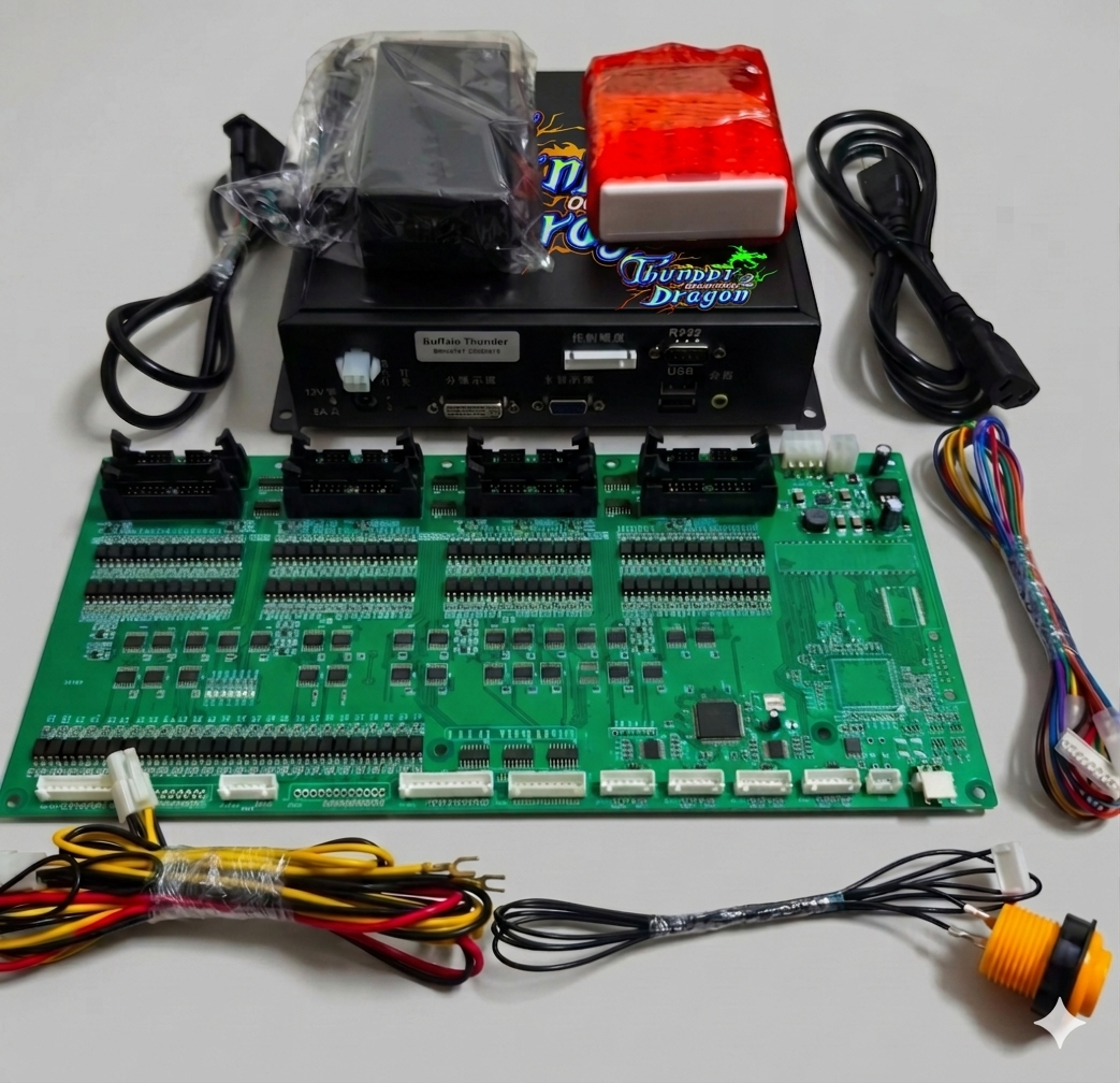 Ocean King 2 Thunder Dragon Fishing Game Motherboard Kit | Authentic Arcade Conversion PCB & Software | HomingGame Factory Direct Wholesale