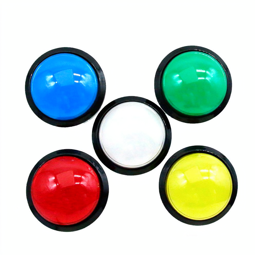 60mm Dome Illuminated Arcade Push Button – 12V LED Lighted Switch for Claw Machines & Gaming Cabinets by HomingGame Factory