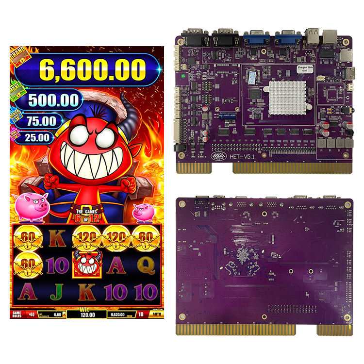 HomingGame Factory Devil's Lock Arcade PCB Board - Super 4K Display USA Skill Game Board for Vertical Screen Slot Machine